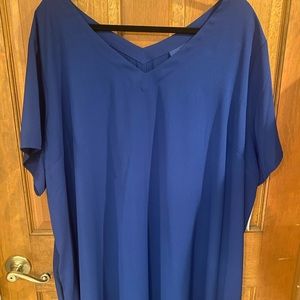 Apt 9 blue v-neck shirt sleeve dress
